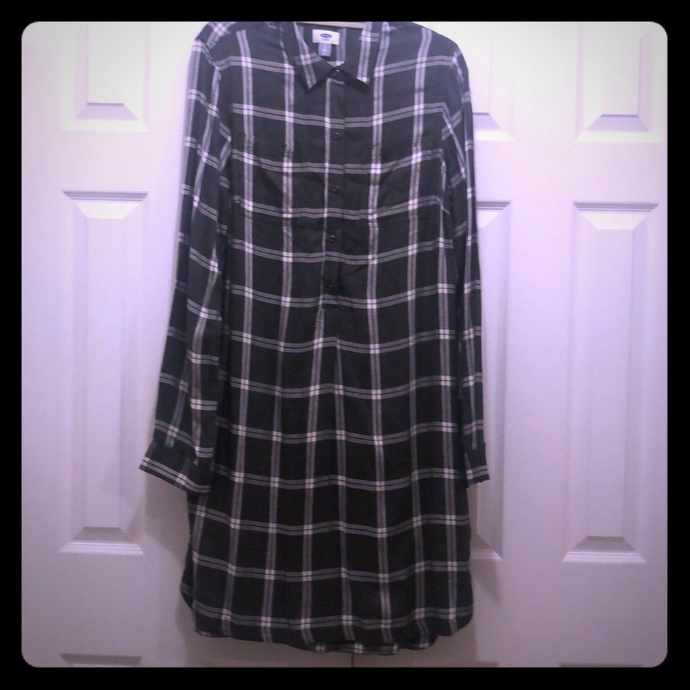 Old Navy Checkered Shirt Dress